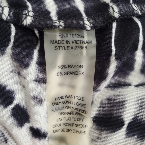 SOFT SURROUNDINGS TUNIC TIE DYE BOHO BLACK & WHITE LONG SLEEVE WOMENS (XS) - Picture 10 of 10